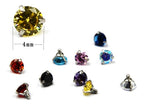 Piercing Microdermal Topo Zirconia Pedra 4mm Aço Colorido