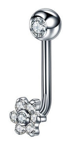 Piercing Íntimo Genital Christina Flor Pedra Zircônia