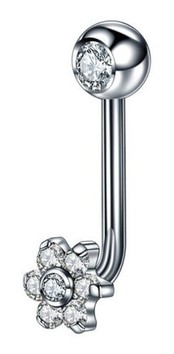 Piercing Íntimo Genital Christina Flor Pedra Zircônia