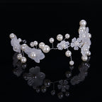 Arranjo Cabelo Flexível Dama Daminha Flores Pérola Noiva