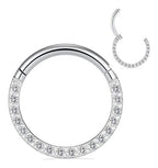 Piercing Argola 100% Titânio Septo Daith Pedra Zircônia 8 10