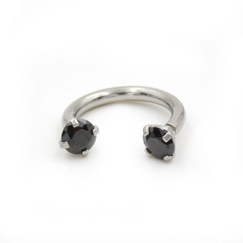 Piercing Septo Ferradura Nariz Cartilagem Pedra Zirconia Aço