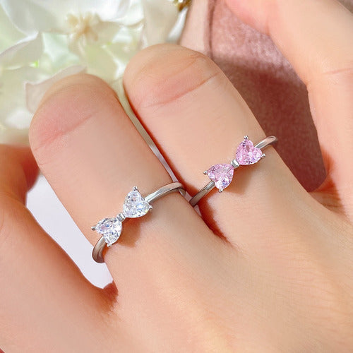 Anel Falange Pedra Zirconia Festa Dourado Coração Delicado