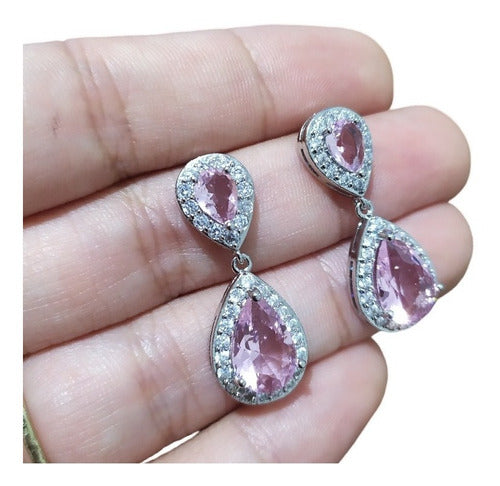 Brinco Noiva Pedra Zirconia Dourado Ou Prata Gota Debutante