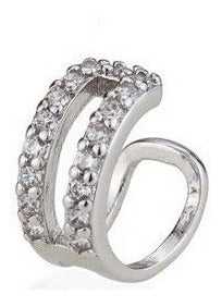 Piercing Argola Fake Falso Dourado Ou Prata Pedra Zirconia