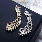Brinco Ear Cuff Noiva Pedra Zirconia Dourado Festa Debutante