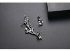 Brinco Ear Cuff Pedra Zirconia Rodio Negro Festa Debutante