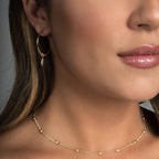 Colar De Bolinhas F. Ouro 18k Dourado Semi Joia 45 Cm