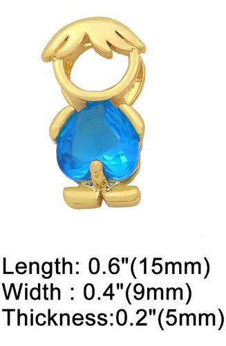 Colar Filhos Pedra Zirconia Banhado Ouro 18k Semi Joia