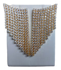 Brinco Ear Cuff Franja Noiva Pedra Zirconia Dourado Festa