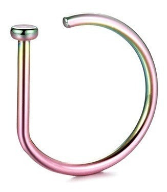 Piercing Argola Titânio D-ring  Nariz 8 Mm