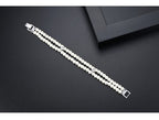 Pulseira Bracelete Prata Zircônia E Pérola Noiva Debutante