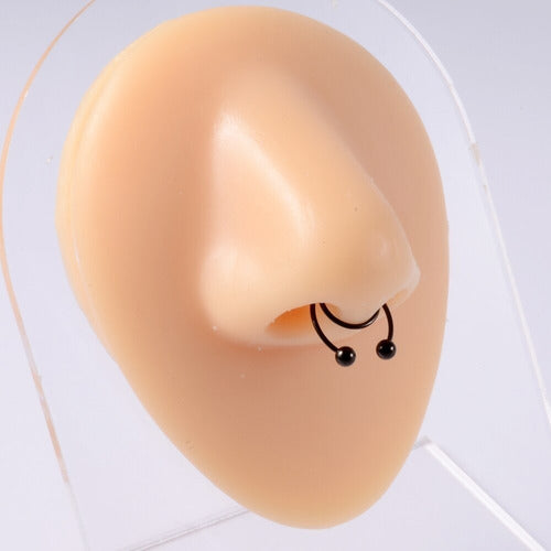 Piercing Nariz Septo Argola Falso Dourado Prata Preto Aço