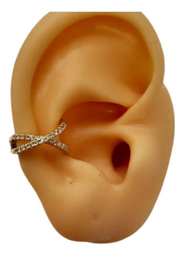 Piercing Argola Falso Fake Dourado Prata Pedra Zirconia