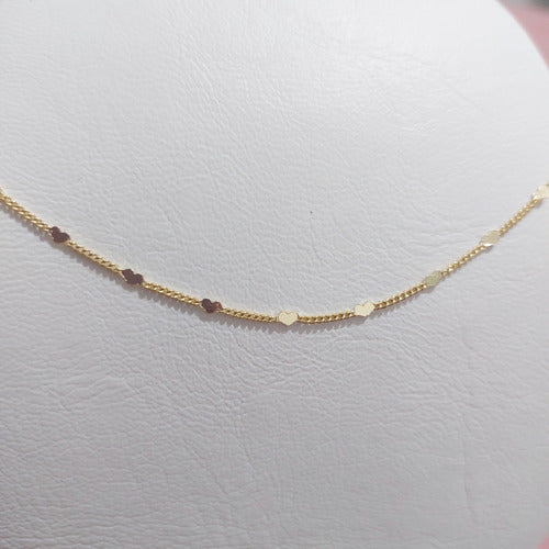 Colar Infantil Ou Chocker Adulto Coração Banhado A Ouro 18k