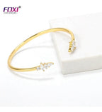 Pulseira Bracelete Dourada Com Zircônia Noiva Debutante Gota