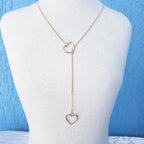 Colar Gravatinha Coração F. Ouro 18k Dourado Semi Joia