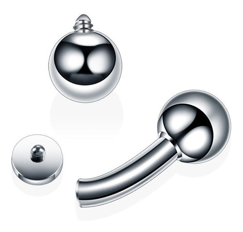 Piercing Íntimo Christina Genital Pedra Cristal 100% Titânio