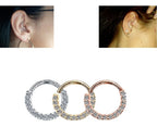 Piercing Nariz Septo Pedra Zirconia Daith 8 Mm Prata Dourado