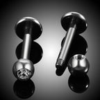Piercing Tragus Titânio Flat Helix Labret Pedra Zirconia
