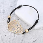 Pulseira Bracelete Caveira Mexicana Festa Pedra Strass