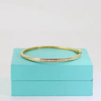 Pulseira Bracelete Dourada Com Pedra Zircônia Festa Semijoia