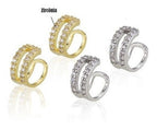 Piercing Argola Fake Falso Dourado Ou Prata Pedra Zirconia