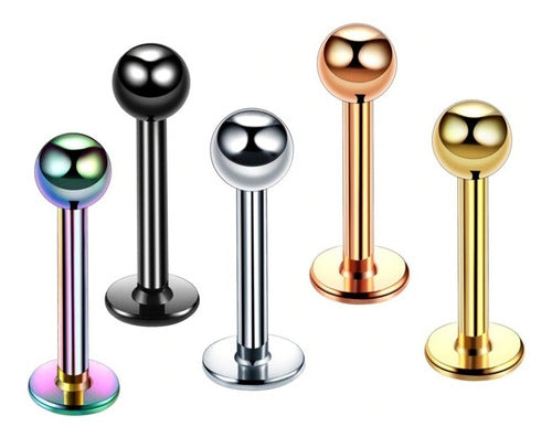 Piercing Tragus Labret Cartilagem Medusa Bolinha 3 Mm Aço