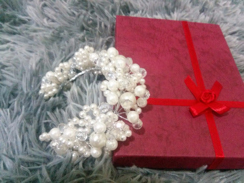 Tiara Arranjo Enfeite Cabelo Noiva Daminha Pérola