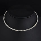 Colar Chocker Prata Gargantilha Noiva Festa Debutante 1 Fila