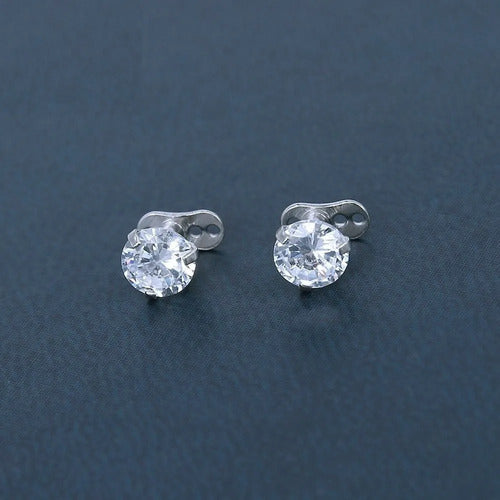Piercing Microdermal Zirconia Pedra Cristal 3mm 4mm 5mm Aço