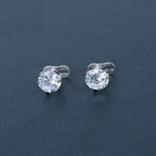 Piercing Microdermal Zirconia Pedra Cristal 3mm 4mm 5mm Aço