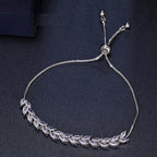 Pulseira Bracelete Prata Zircônia Noiva Debutante Festa