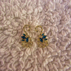 Brinco Dourado Noiva Pedra Zirconia Verde Azul Preto Festa