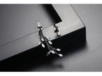 Brinco Ear Cuff Pedra Zirconia Rodio Negro Festa Debutante