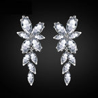 Brinco Noiva Pedra Zirconia Prata Festa Debutante Delicado