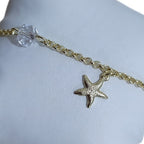 Pulseira Pingentes Fundo Do Mar Folheado Ouro Semi Joia