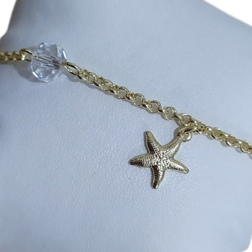 Pulseira Pingentes Fundo Do Mar Folheado Ouro Semi Joia