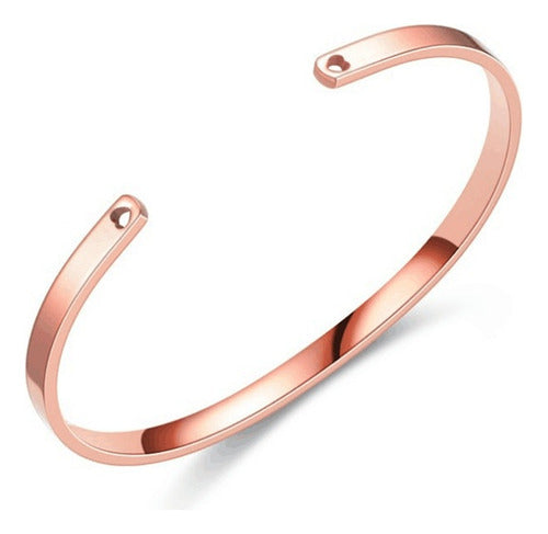 Pulseira Bracelete Prata Dourada Rosê Aço Inoxidável Coração