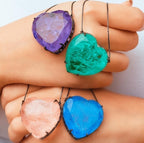 Conjunto Colar E Brinco Coração Pedra Zirconia Fusion Ice