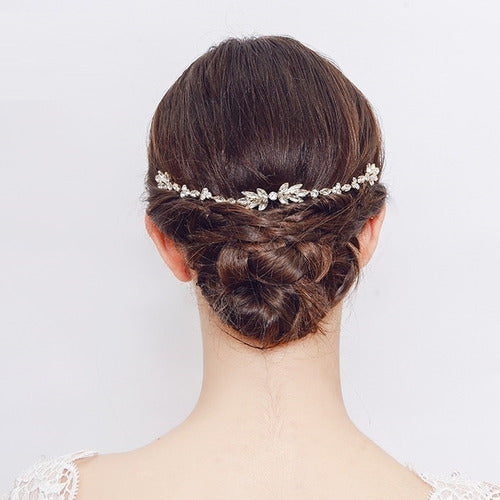 Tiara Headband Testeira Arranjo Noiva Strass Prata Dourada