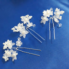 4 Arranjo Enfeite Cabelo Noiva Perola Dama Daminha Debutante