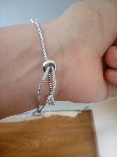 Pulseira Bracelete Prata Com Pedra Zircônia Noiva Debutante