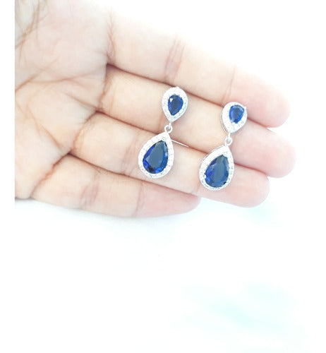 Brinco Noiva Pedra Zirconia Dourado Ou Prata Gota Debutante