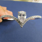 Pulseira Bracelete Prata Com Zircônia Noiva Debutante Gota