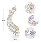 Brinco Ear Cuff Noiva Pedra Zirconia Dourado Festa Debutante
