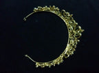 Coroa Tiara Arranjo Cabelo Noiva Strass Dourada Debutante