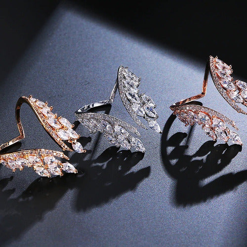 Anel Noiva Pedra Zirconia Festa Prata Ou Dourado Casamento