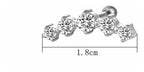 Piercing Cluster Dourado Helix Cartilagem Pedras Zirconia