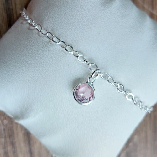 Pulseira Bracelete Prata 925 Legítima Pedra Zirconia Pt Luz